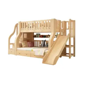 Los niños multifunción muebles de los niños camas cama litera con tobogán de dormitorio de madera de oficina moderna sala de comedor