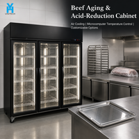 Réfrigérateur de maturation de bœuf BSG1890 1500L, vitrine de maturation de bœuf à triple porte pour grands services de boucherie