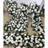 Plante verte simulée arrangement floral chemin de mariage fleur décoration de mariage proposition fond décoration fleur