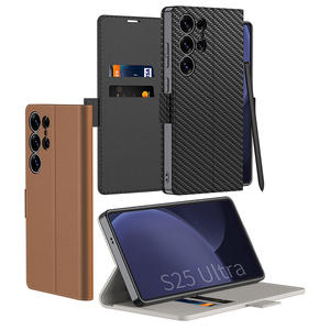 AilesTecca Luxury Matte Touch <span class=keywords><strong>Book</strong></span> Magnetic Flip PU Leather Phone Cover Case pour <span class=keywords><strong>Samsung</strong></span> <span class=keywords><strong>Galaxy</strong></span> S25 <span class=keywords><strong>Ultra</strong></span> - Product Image 5