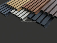 Vente en gros Revêtement mural décoratif en bois composite 3D Wpc Panneaux de revêtement extérieur