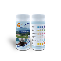 Bandes d'analyse de l'eau de piscine, bâtonnets de test pour spa et bain à remous, bandelettes de test d'eau de piscine 6 en 1 W-6