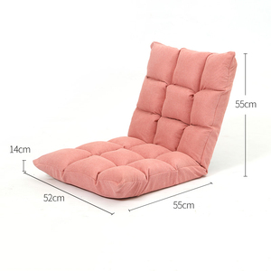 Cuscini per Chaise Longue a 18 Griglie, Seduta Tatami Regolabile, Divano da Terra Pieghevole con Schienale Regolabile - Product Image 4