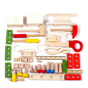 Tuercas y pernos de madera de construcción de juguete juego de juguete de madera <span class=keywords><strong>caja</strong></span> de <span class=keywords><strong>herramientas</strong></span> para los niños - Product Image 2