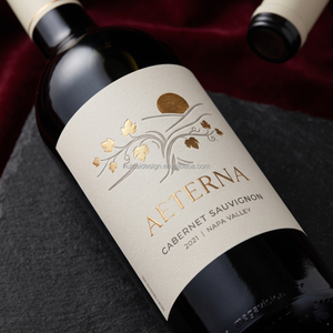 Etiquetas Personalizadas para Botellas de Vino y Licor, Adhesivos con Logotipo Frontal y Trasero, Papel Texturizado Artístico, Papel de Algodón con Lámina Dorada, Impresión UV - Product Image 6