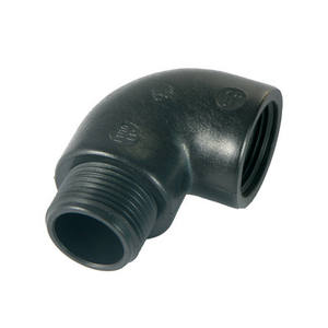 Coude générique Bucchi 3/4\" en polypropylène (PP) noir 90 MF pour tuyaux en polypropylène - Product Image 1