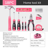 Mengna – Kit d'outils manuels multifonctionnels en acier au carbone pour la maison, comprenant mètre ruban et marteau, pour la réparation domestique