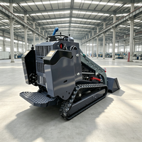 Mini Skid Steer Loader Pabrik Cina, Mini Track Skid Steer Loader dengan Bucket 0.15m3 untuk Renovasi Halaman