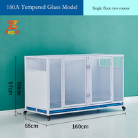Cages d'isolement pliables en métal pour chiens, 6 modules, vente en gros personnalisée