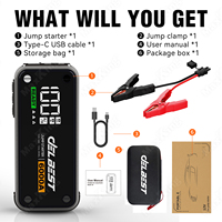 Booster de batterie de voiture intelligent 12V 36000mAh, 6000A en pointe, entrée PD Type-C 18W, plus de 1000 cycles de recharge