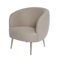 Fauteuil inclinable de loisirs en tissu velours au design moderne avec pieds en métal pour salon, chambre à coucher, hôtel