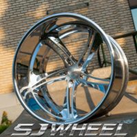 Jantes forgées SJ 6061-T6 en 2 parties, à déport profond, de 18 à 26 pouces, 5x120, pour Cadillac Deville, Chevy Chevelle