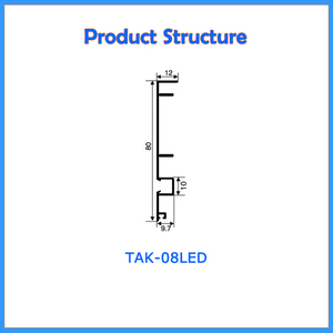 Battiscopa LED Moderno in Alluminio <span class=keywords><strong>Nero</strong></span>, Accessori per Pavimenti da <span class=keywords><strong>Cucina</strong></span> in Stile Contemporaneo - Product Image 4