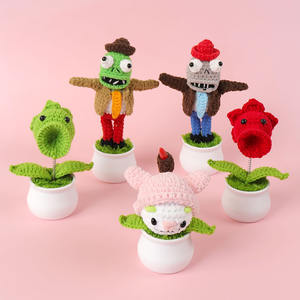 Macetas Creativas Hechas a Mano, Flores Artificiales Tejidas a Crochet, Flores de Lana, Adornos Terminados para Pequeños Regalos y Decoración del Hogar - Product Image 1