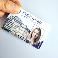Carte d'identité en plastique PVC personnalisée avec logo, impression par sublimation, pour bureau, école, enseignant, nom, photo, impression de haute qualité