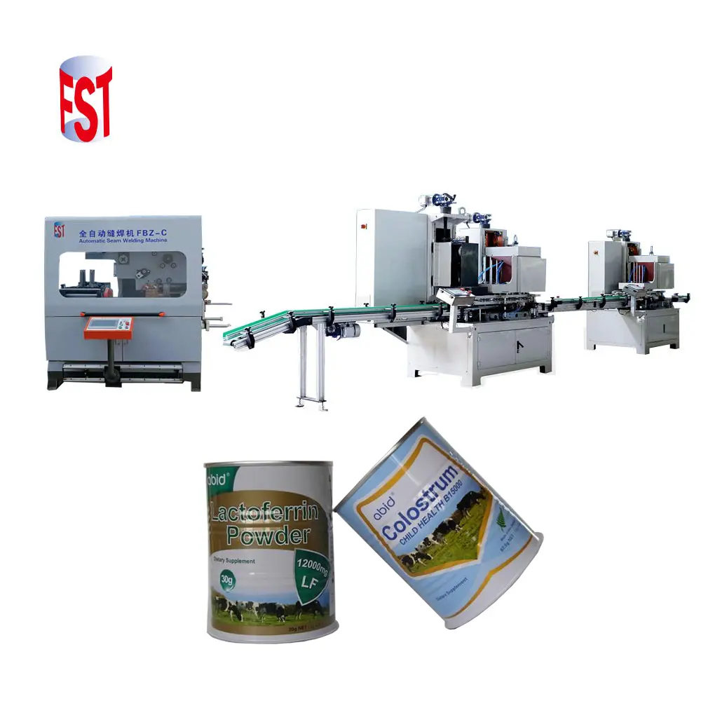 Línea de producción automática de latas de Metal para alimentos, máquina para hacer contenedores de estaño