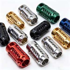 Manguito hueco de aluminio 6061 anodizado multicolor personalizado OEM, torneado y fresado CNC para piezas de cilindro mecanizadas - Product Image 5