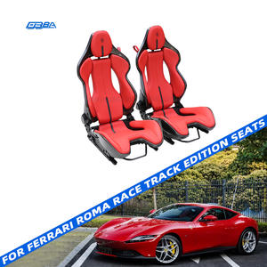 Sièges de course en fibre de carbone, cuir véritable et Alcantara, personnalisables et réglables manuellement pour Ferrari Roma - Product Image 1