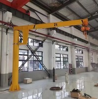 Grue à flèche murale de 5 tonnes avec rotation complète à 360°, performance de levage stable pour la manutention quotidienne de charges lourdes