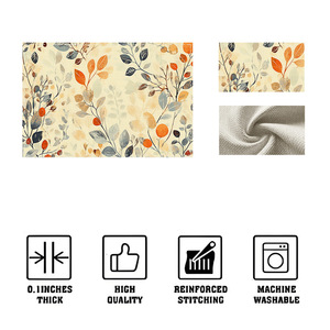 <span class=keywords><strong>Manteles</strong></span> <span class=keywords><strong>Individuales</strong></span> de Lino Estampado, Resistentes al Calor, de Poliéster, Rectangulares, Decorativos, Lavables - Product Image 4