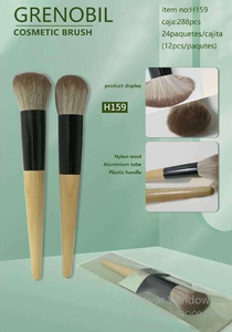 Set di pennelli cosmetici Grenobil H159 Strumenti per il trucco con manico in legno e capelli naturali - Product Image 3