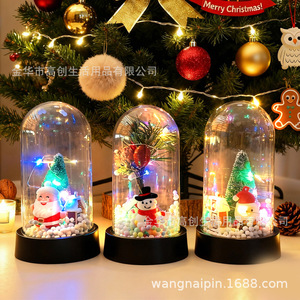 Rose Moat Christmas Globe Night Light With Santa Claus LED Decoration For Home Desktop Gift - Product Image 4
