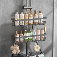 Nouveau produit phare : Organisateur de douche multifonctionnel pour salle de bain, étagère de rangement et distributeur de savon pour barre de douche