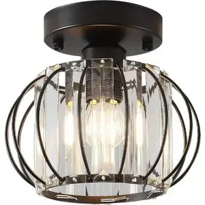 New Design Modern Pumpkin Shape E27 Ceiling Lighting Corridor Golden Black <b>Small</b> Ceiling <b>Light</b> for Hallway - Product Image 5