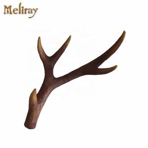 على الطراز الريفي الراتنج ريفي صياد الغزلان قرون الكأس الحائط التماثيل الديكور المنزل فندق يأتي مربع التعبئة والتغليف التعميد - Product Image 2