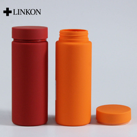Bouteilles en plastique PE haut de gamme de 250 ml avec bouchon à clapet pour emballages de capsules, de comprimés, de médicaments et de produits de santé