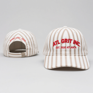 하이 퀄리티 6 패널 사용자 정의 자수 로고 구조화되지 않은 아빠 모자 스포츠 Gorras 면 핀 스트라이프 야구 모자 - Product Image 1