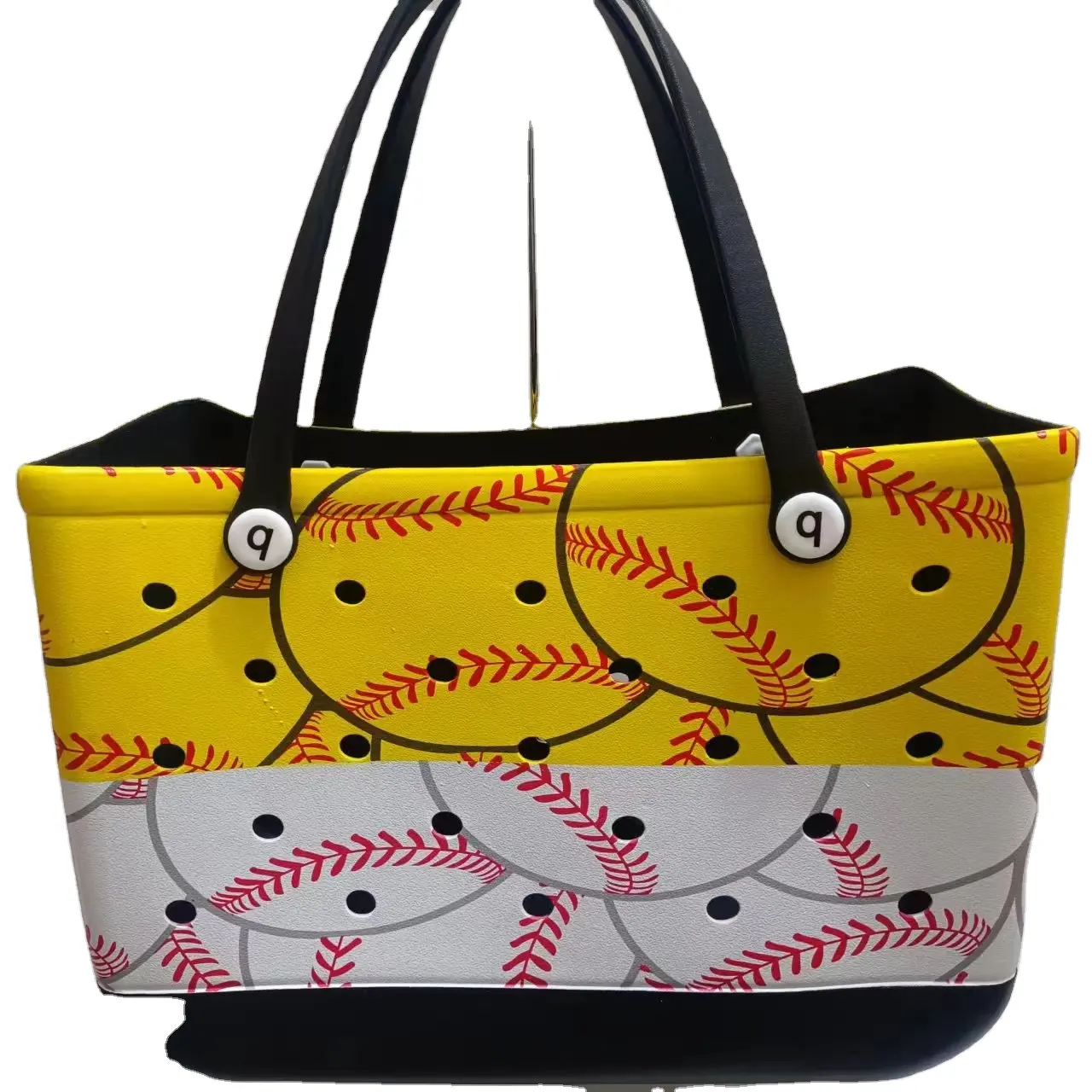 Wholesale women's large Eva handbags, rubber silicone beach bags, popular summer waterproof Bogg bag