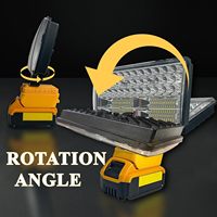 Projecteur LED portable sans fil rechargeable pour garage, extérieur, camping, réparation en usine, lampe de travail d'urgence