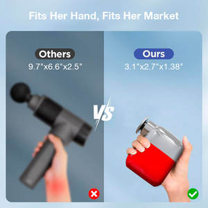 Q9600 新アイデア 2025 高品質マッサージガン カスタムロゴ ディープティシューパーカッション 6mm 2ヘッド 680mAh ブラシレスモーター 4段階速度調整 - Product Image 3