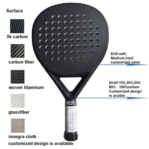 Échantillon de test <span class=keywords><strong>YEDO</strong></span> YD-JP24, raquette de paddle-tennis de plage durable 100% carbone 3K, 350-385g, 45.5-47.5cm - Product Image 4