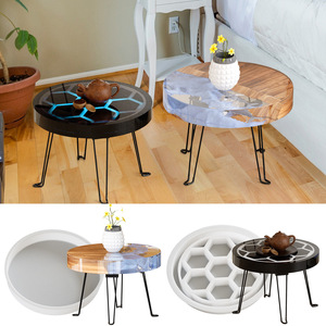 HY 24 pouces/60cm grands moules de table ronds en résine époxy pour bricolage Art décoration de la maison - Product Image 4