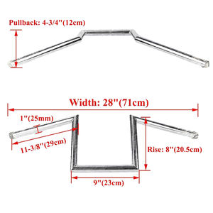 Disponibile Vendita all'Ingrosso Mista - Supporti Manubrio da <span class=keywords><strong>8</strong></span> Pollici per Moto Honda/Yamaha/Harley Nightcrawler, <span class=keywords><strong>Super</strong></span> Glide Touring - Product Image 2
