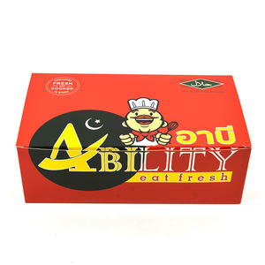 Papier sulfurisé personnalisé de qualité alimentaire Carton <span class=keywords><strong>blanc</strong></span> Pépites de poulet frites et frites Boîte à emporter - Product Image 4