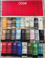 Vente en gros de haute qualité couleurs claires rose bleu gris blanc Paisley Jacquard Viscose Pashmina foulards Hijab pour femmes pour le printemps