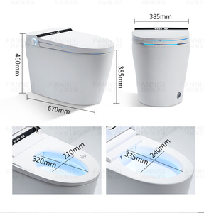 <span class=keywords><strong>WC</strong></span> intelligent monobloc moderne à capteur, à poser au sol, en céramique, avec nettoyage automatique pour la maison - Product Image 4