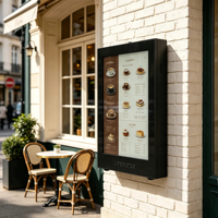 Affichage numérique LCD mural extérieur de 21,5 pouces, écran tactile, étanche IP65, luminosité de 3000 nits pour la rue et la route