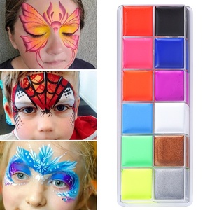 Paleta de maquillaje de Halloween Lezhuang, superventas, colores de aceite brillantes a base de agua para <span class=keywords><strong>tatuajes</strong></span> faciales, suministros de <span class=keywords><strong>pintura</strong></span> corporal para fiestas artísticas - Product Image 2