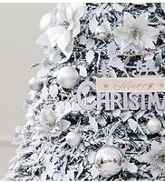 Faltbarer PVC-Plüsch-Weihnachtsbaum, Verstellbarer 1,8m/2,1m Künstlicher Christbaum, Tragbare Dekoration für Zuhause und Innenräume