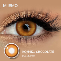 Lensa Kontak Diameter Kecil Coklat Lembut 14.2mm - Sekali Pakai Sehari, Peningkat Warna Mata Alami Warna Hijau/Biru/Abu-abu 38% Air