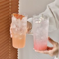 Creatief recht Collins glas gegraveerd highball glas voor mojito, sap, fruitwijn, cocktails, koude dranken, restaurant, bar, groothandel
