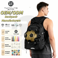 Sac à dos de basketball avec filet de maintien pour ballon, sangles de compression, compartiment à chaussures, résistant à l'eau, grande capacité, pour le sport et les activités de plein air