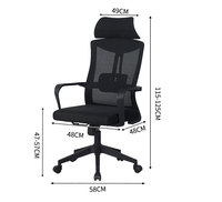 Chaise de bureau à dossier en maille réglable en hauteur, avec structure métallique, design durable, idéale pour les bureaux et les immeubles de bureaux - Meilleures ventes