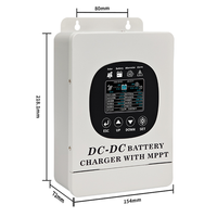 Chargeur de batterie DC-DC, contrôleur de charge solaire MPPT, entrée de courant PV 20A 40A, régulateur PV, courant de charge 10A 20A pour utilisation en camping-car/voiture