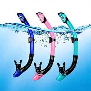 Dry Snorkel Full Dry Silicone Breath Tube For Freediving Swimming Diving Gear With Anti-Splash Design - Product Image 3