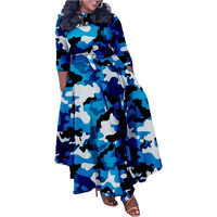 Vêtements pour femmes grandes tailles, robes maxi automne-hiver, chemise longue camouflage, robe élégante décontractée pour femmes